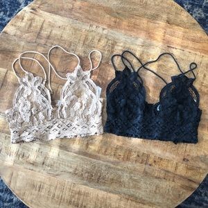 Free People FP One Adella Bralettes Sz S-lot of 2
